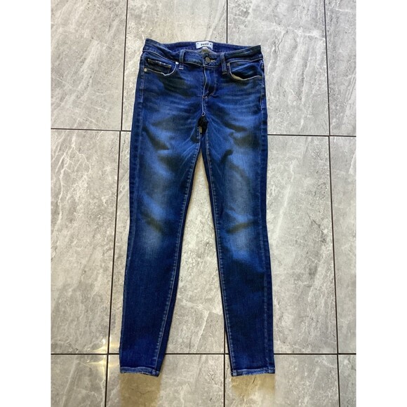 Paige Verdugo Crop Mid Rise Jeans Dark Wash 27 - Picture 2 of 7